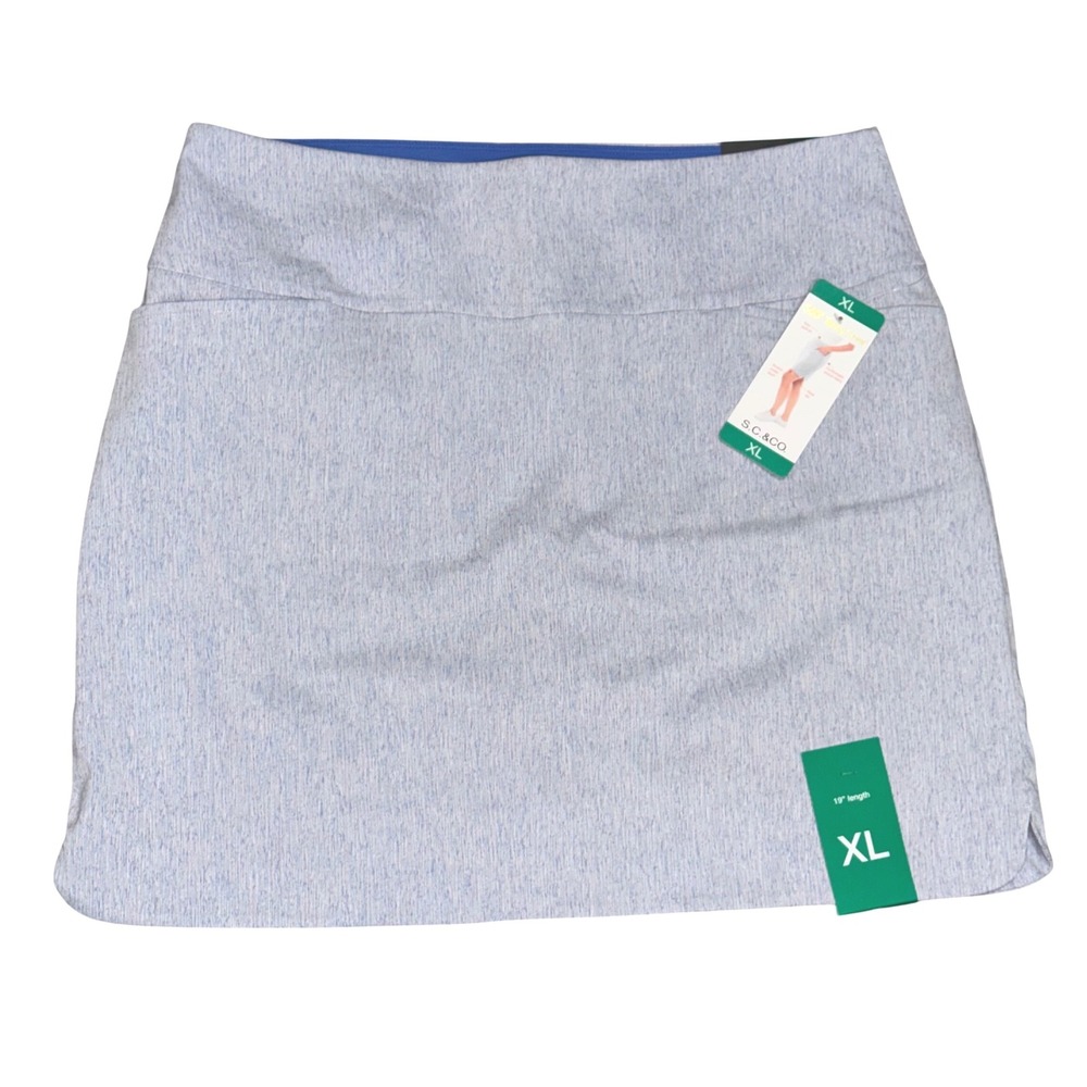 S.C. & CO. Skort Women XL Light Blue‎ New 360 Tummy Control Athletic Skirt